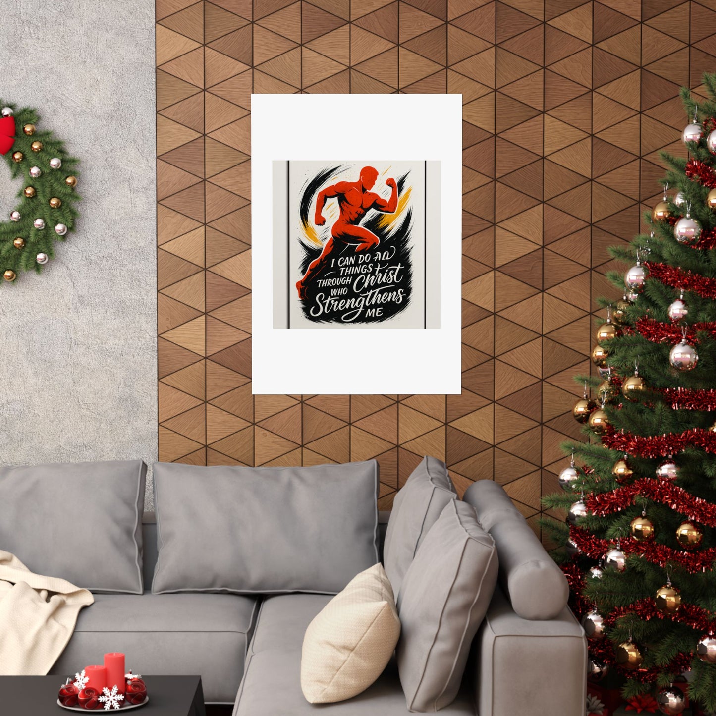 Faith-Fueled Fitness Inspiration Matte Vertical Poster