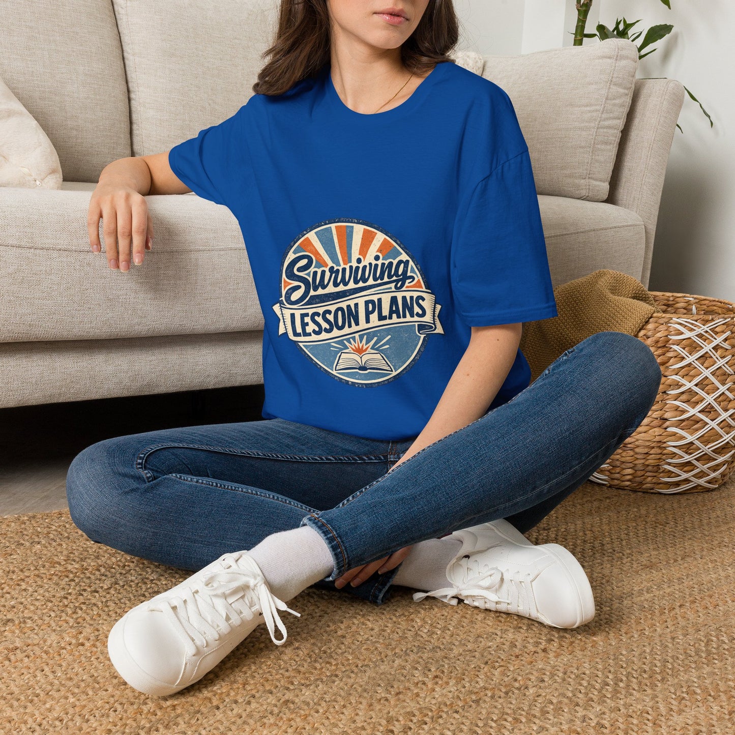Homeschool Dad “Surviving Lesson Plans” Badge Tee — Father's Day Gift