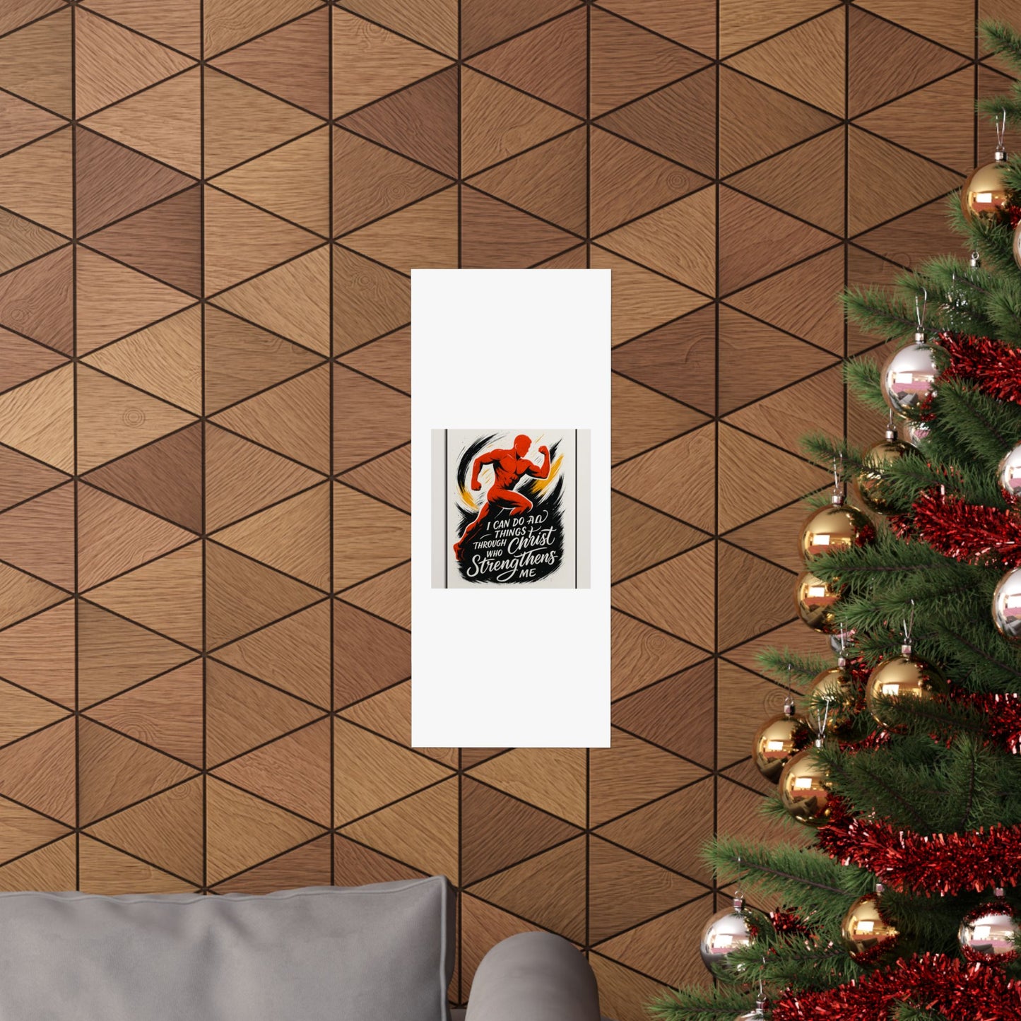 Faith-Fueled Fitness Inspiration Matte Vertical Poster