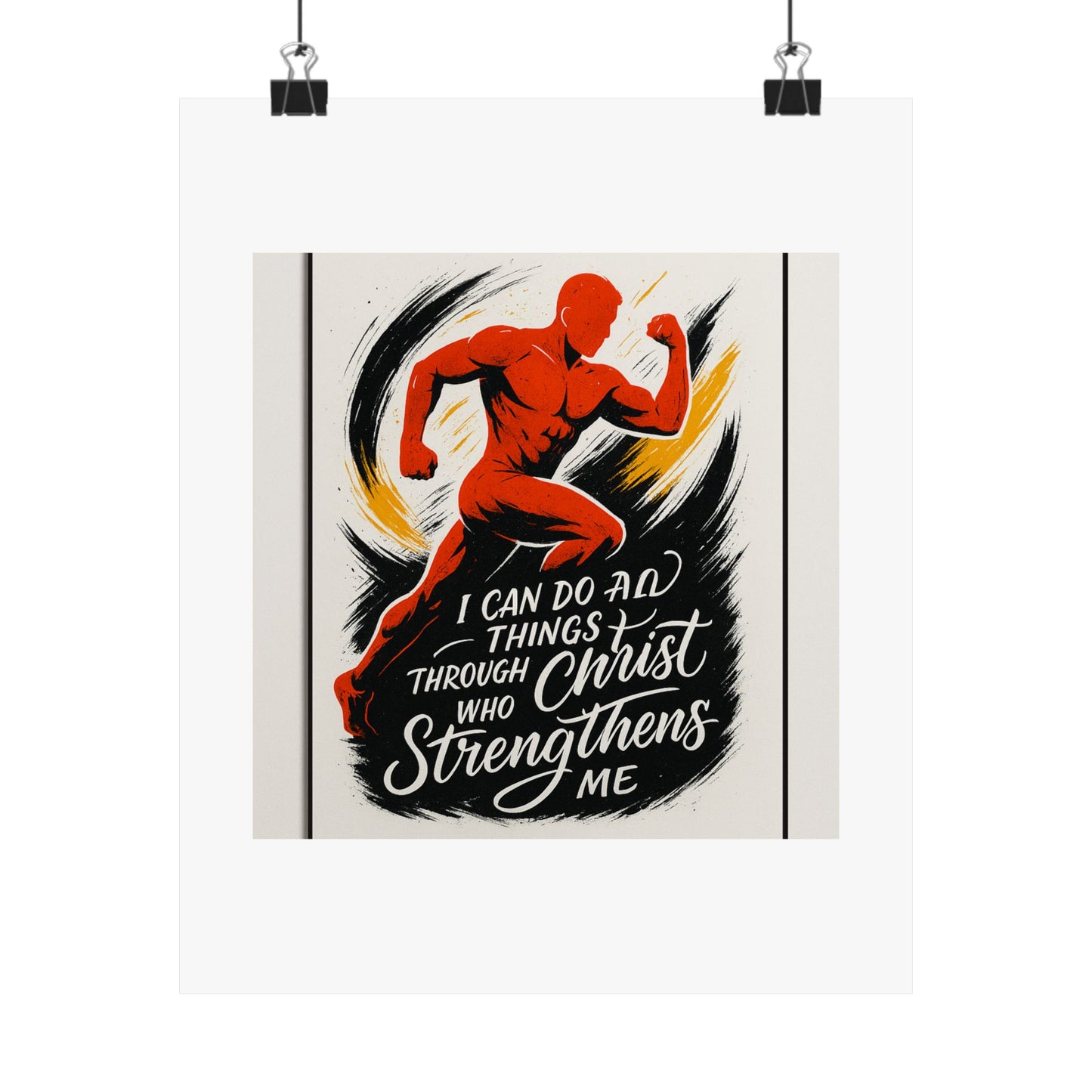 Faith-Fueled Fitness Inspiration Matte Vertical Poster