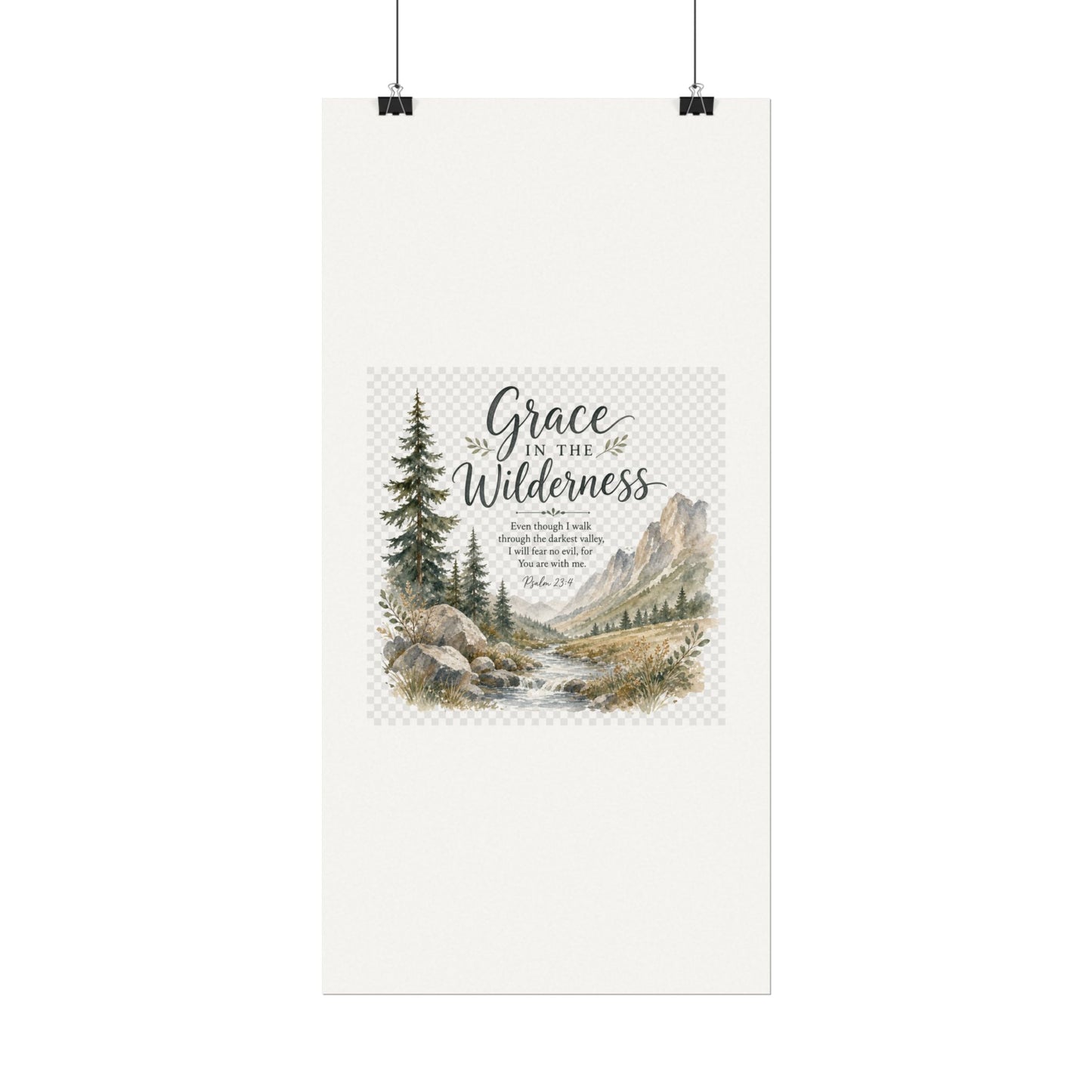 Grace in the Wilderness — Psalm-Inspired Watercolor Printable (8x10, 11x14)