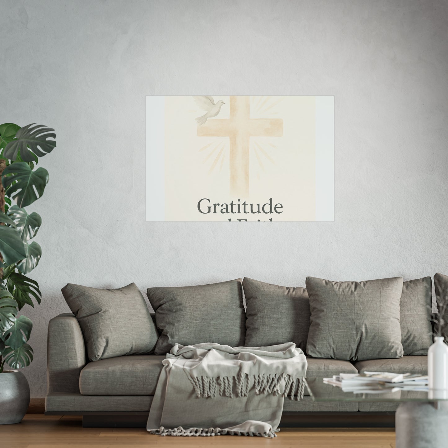 Grateful Hearts – Minimalist Watercolor Fine Art Poster