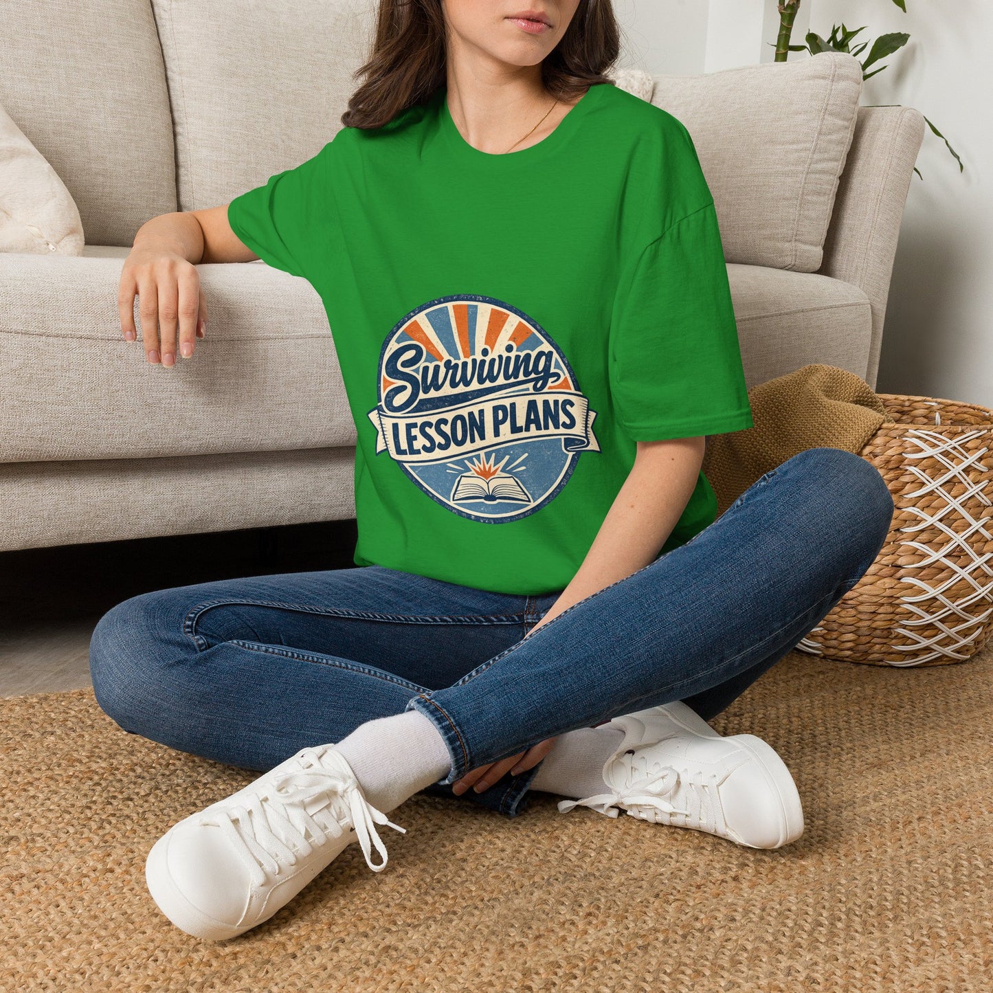 Homeschool Dad “Surviving Lesson Plans” Badge Tee — Father's Day Gift