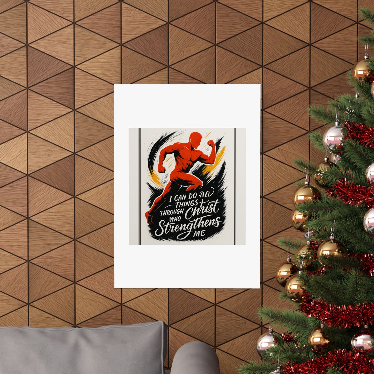 Faith-Fueled Fitness Inspiration Matte Vertical Poster