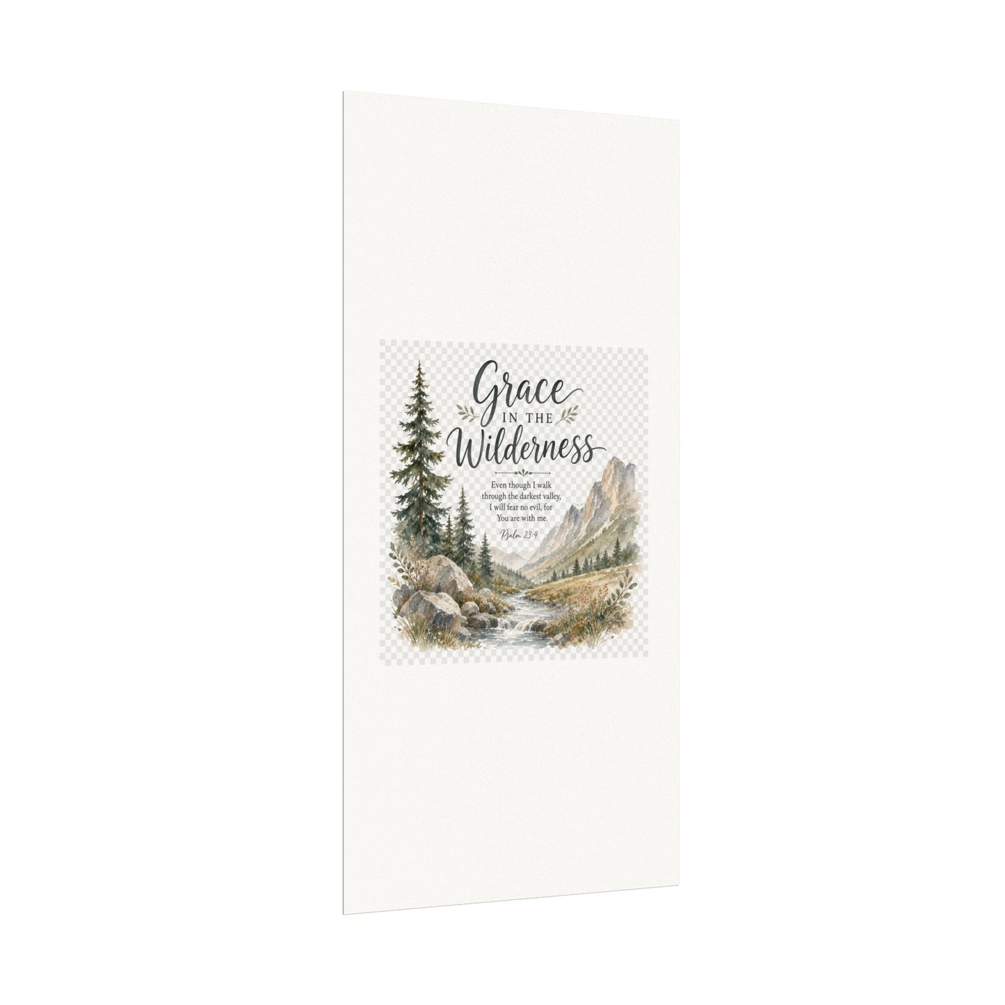 Grace in the Wilderness — Psalm-Inspired Watercolor Printable (8x10, 11x14)
