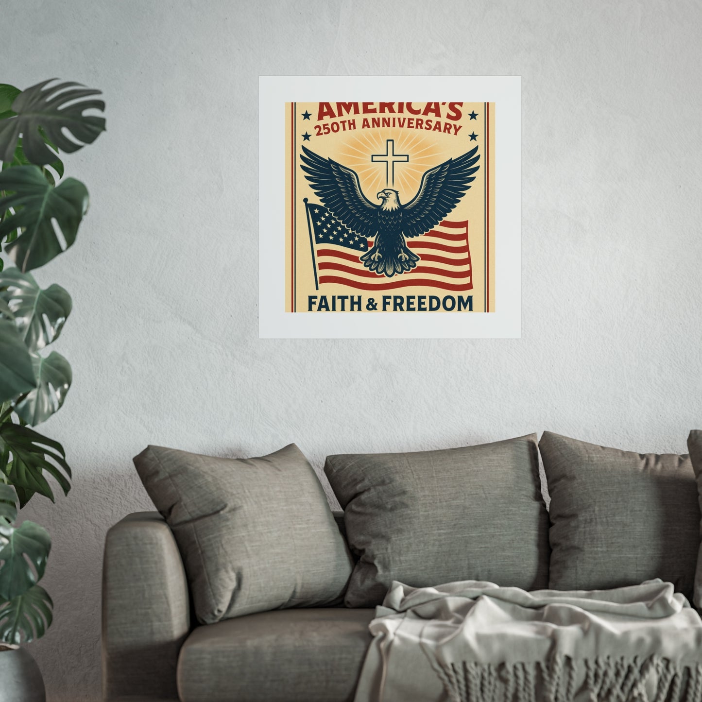 America's 250th Anniversary Fine Art Poster – Faith & Freedom