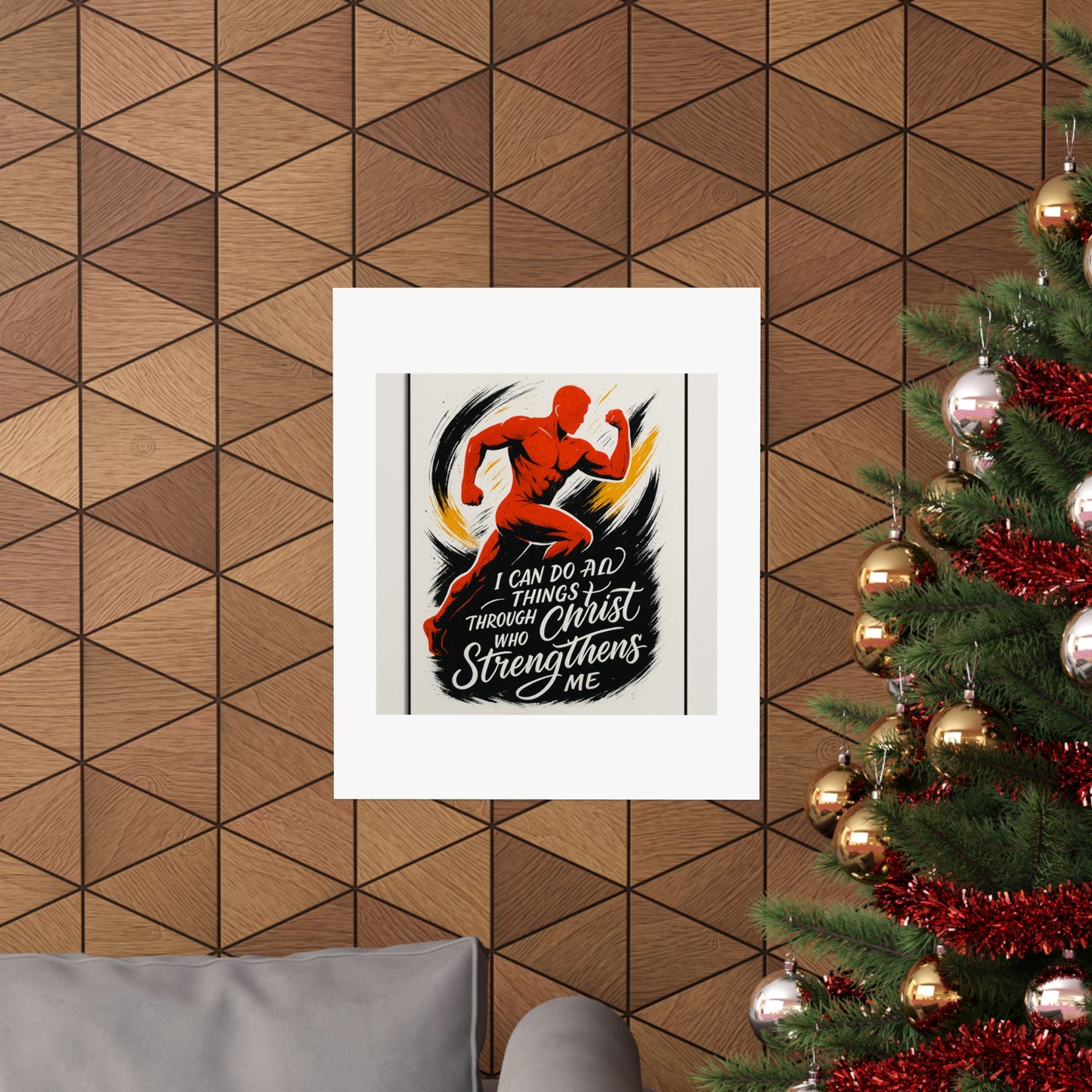 Faith-Fueled Fitness Inspiration Matte Vertical Poster