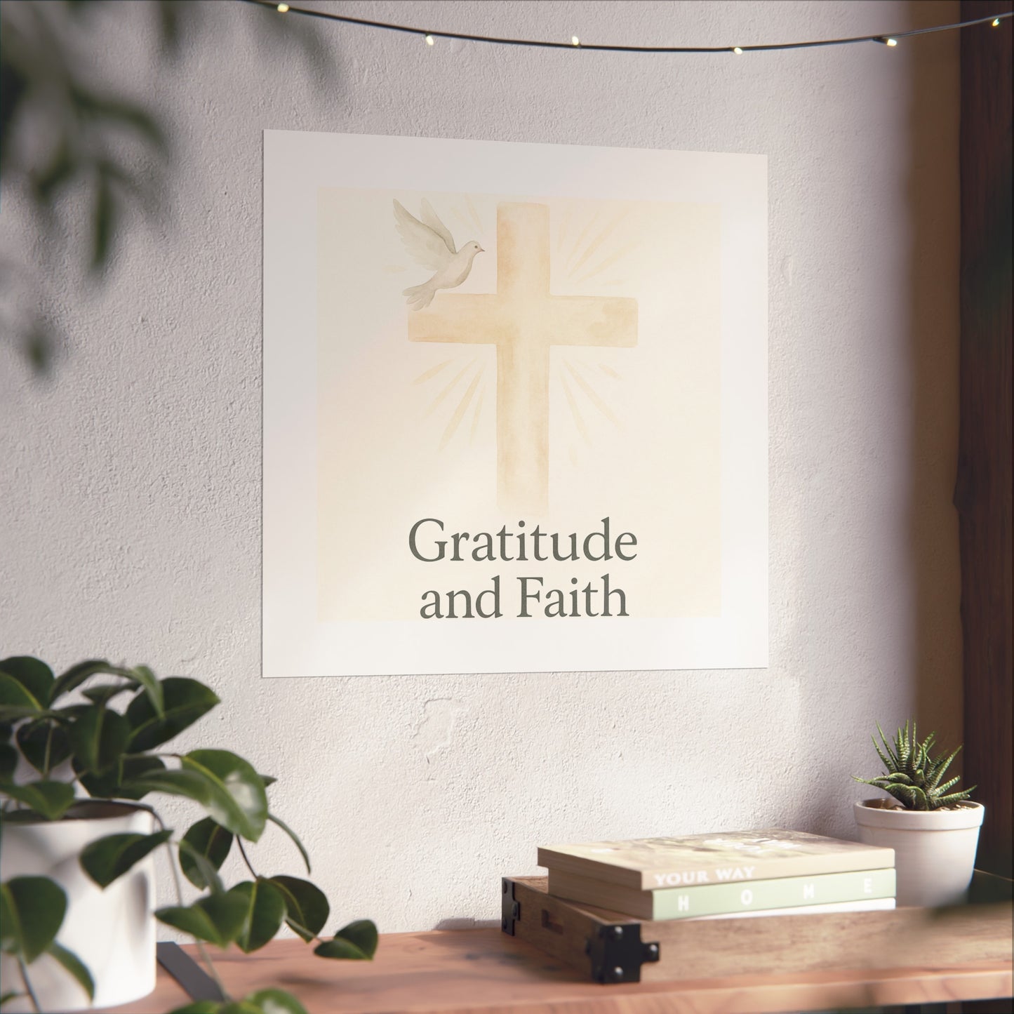 Grateful Hearts – Minimalist Watercolor Fine Art Poster