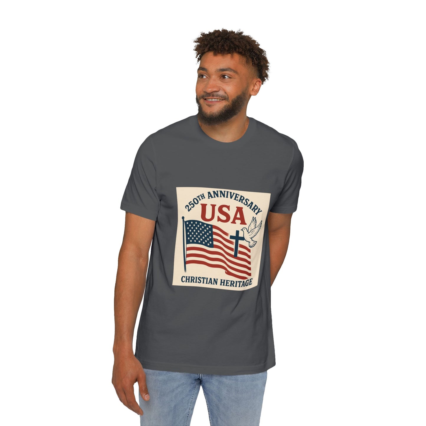 USA 250th Anniversary Vintage Unisex T-Shirt - Christian Heritage Edition