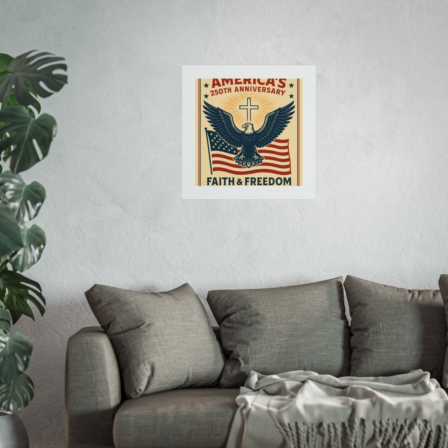 America's 250th Anniversary Fine Art Poster – Faith & Freedom
