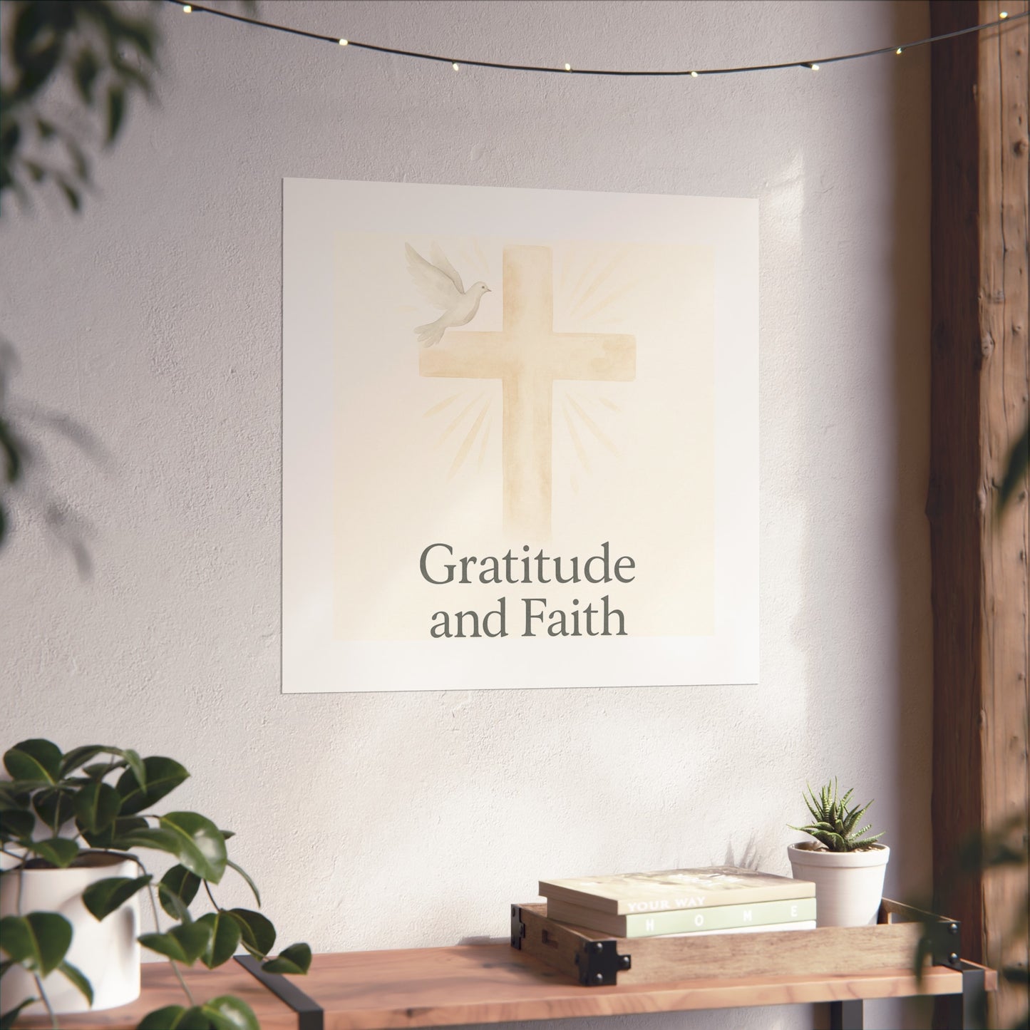 Grateful Hearts – Minimalist Watercolor Fine Art Poster