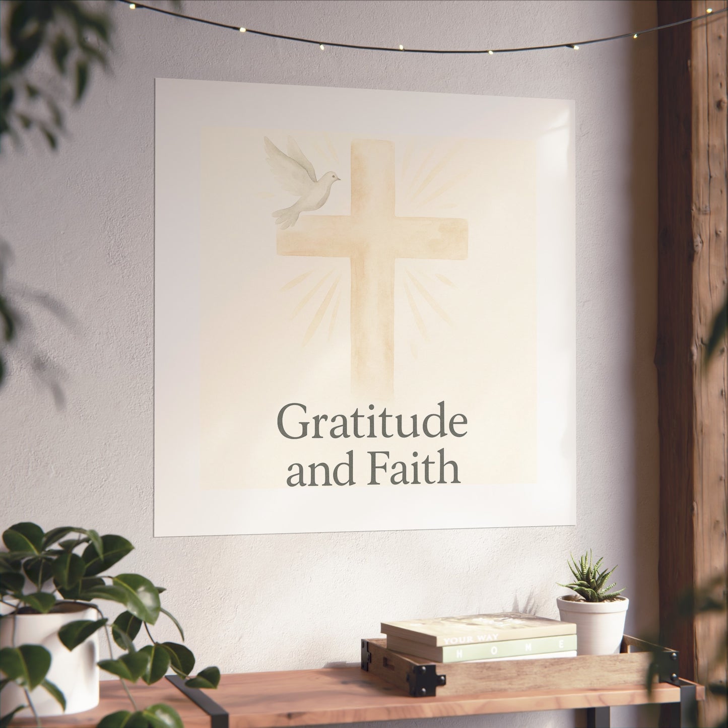 Grateful Hearts – Minimalist Watercolor Fine Art Poster