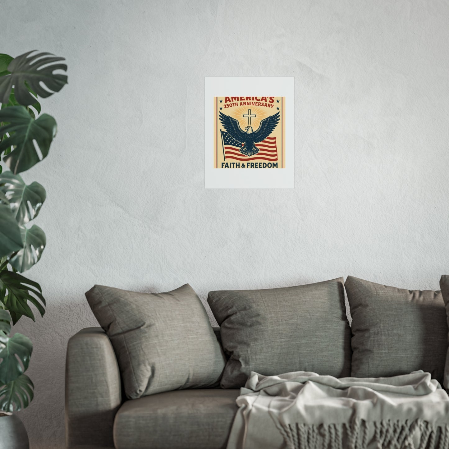 America's 250th Anniversary Fine Art Poster – Faith & Freedom