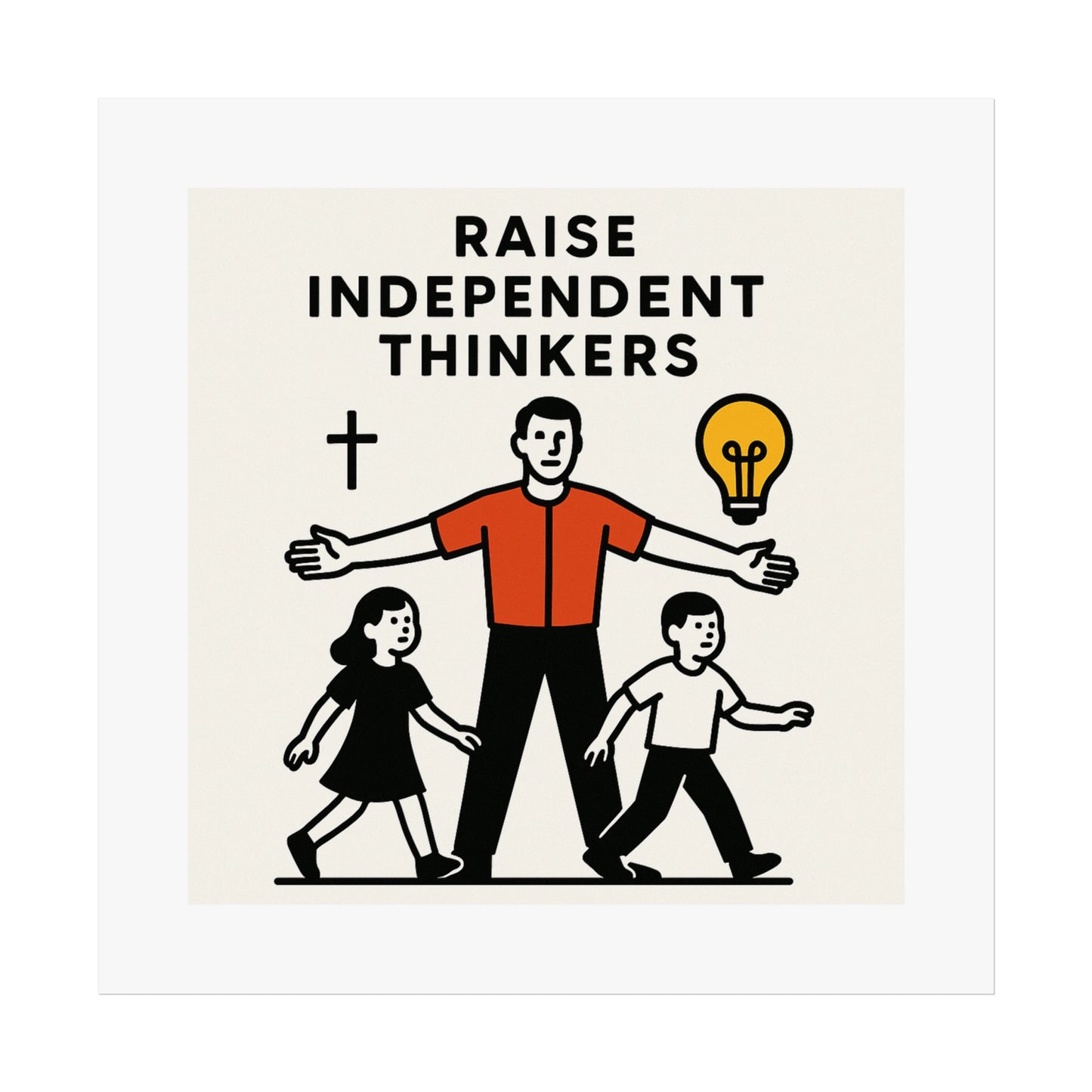 Empowering Homeschool Dads - Modern Minimalist Fine Art Poster