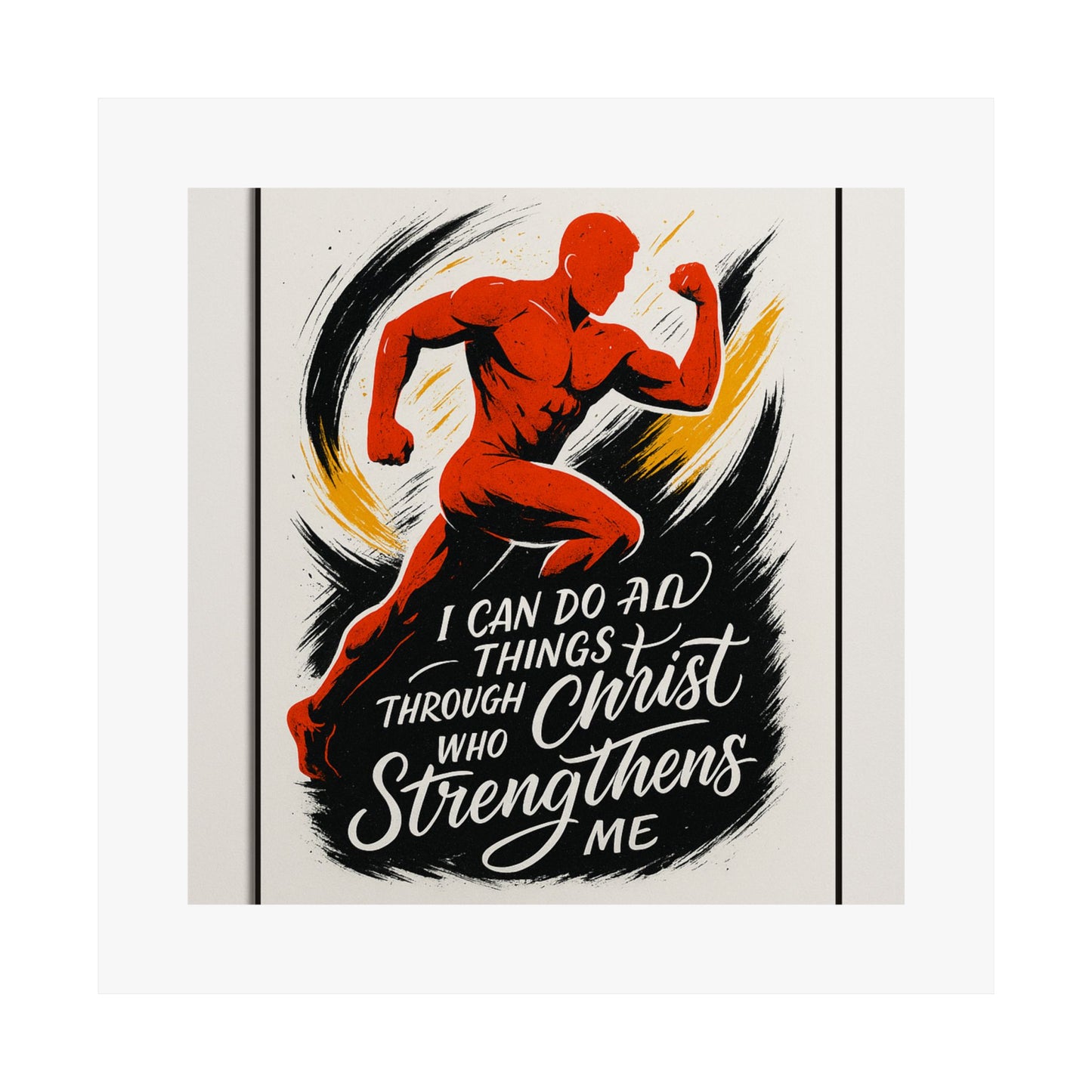 Faith-Fueled Fitness Inspiration Matte Vertical Poster