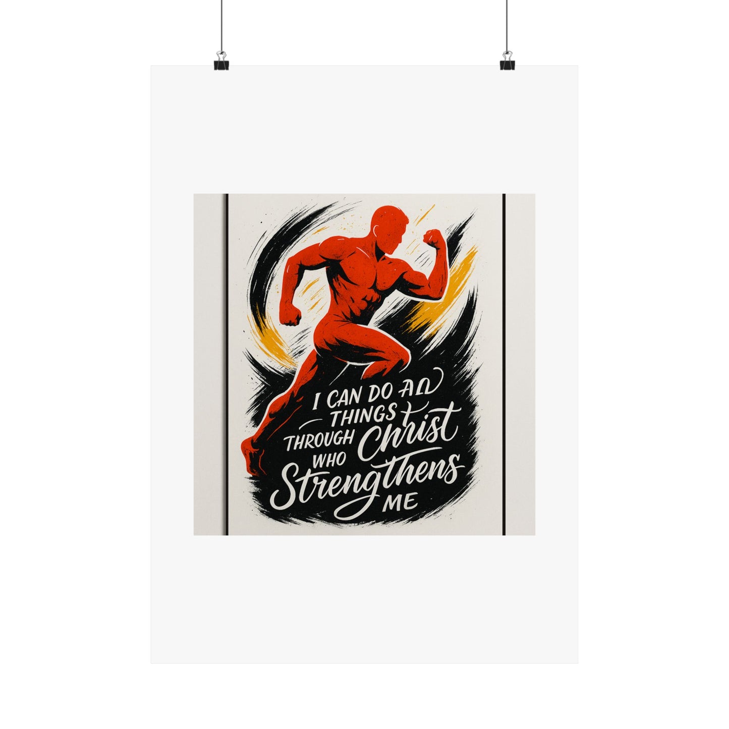 Faith-Fueled Fitness Inspiration Matte Vertical Poster