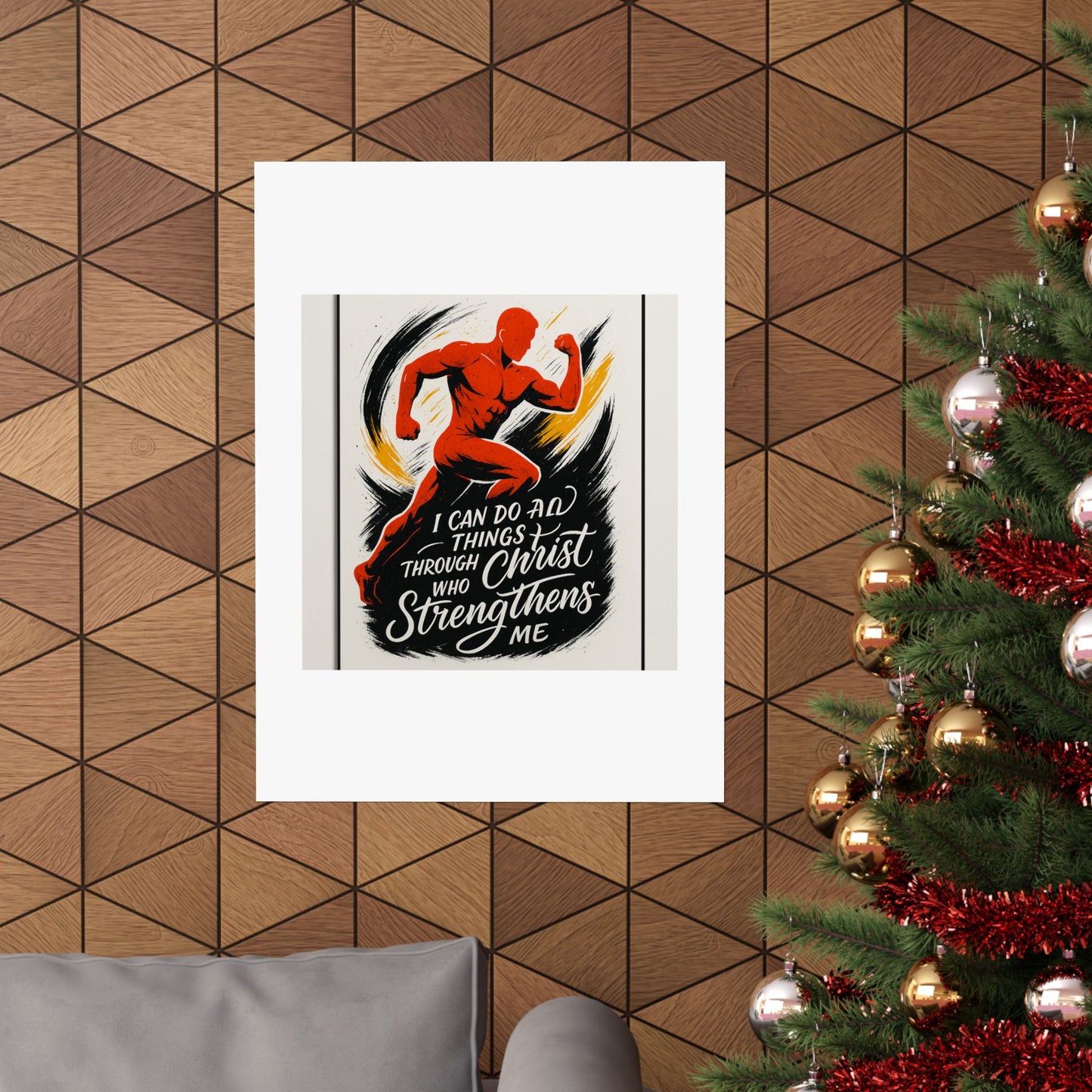 Faith-Fueled Fitness Inspiration Matte Vertical Poster