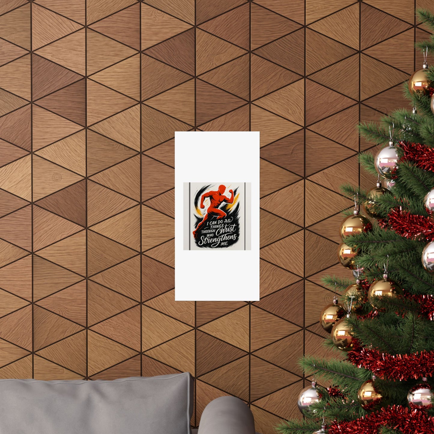 Faith-Fueled Fitness Inspiration Matte Vertical Poster