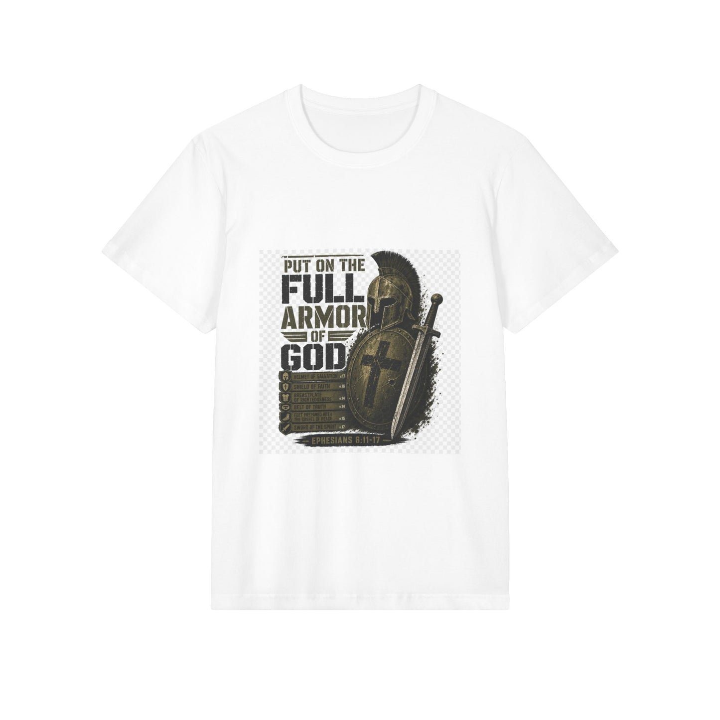 Men's Full Armor T-Shirt — Distressed Military Stencil