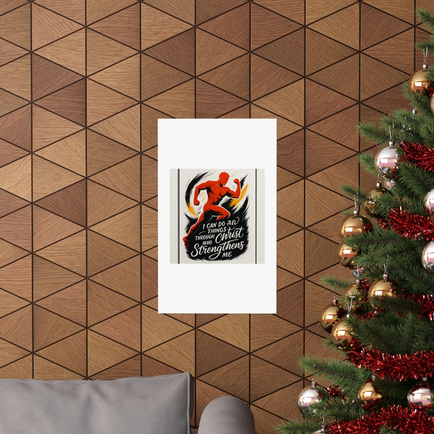 Faith-Fueled Fitness Inspiration Matte Vertical Poster