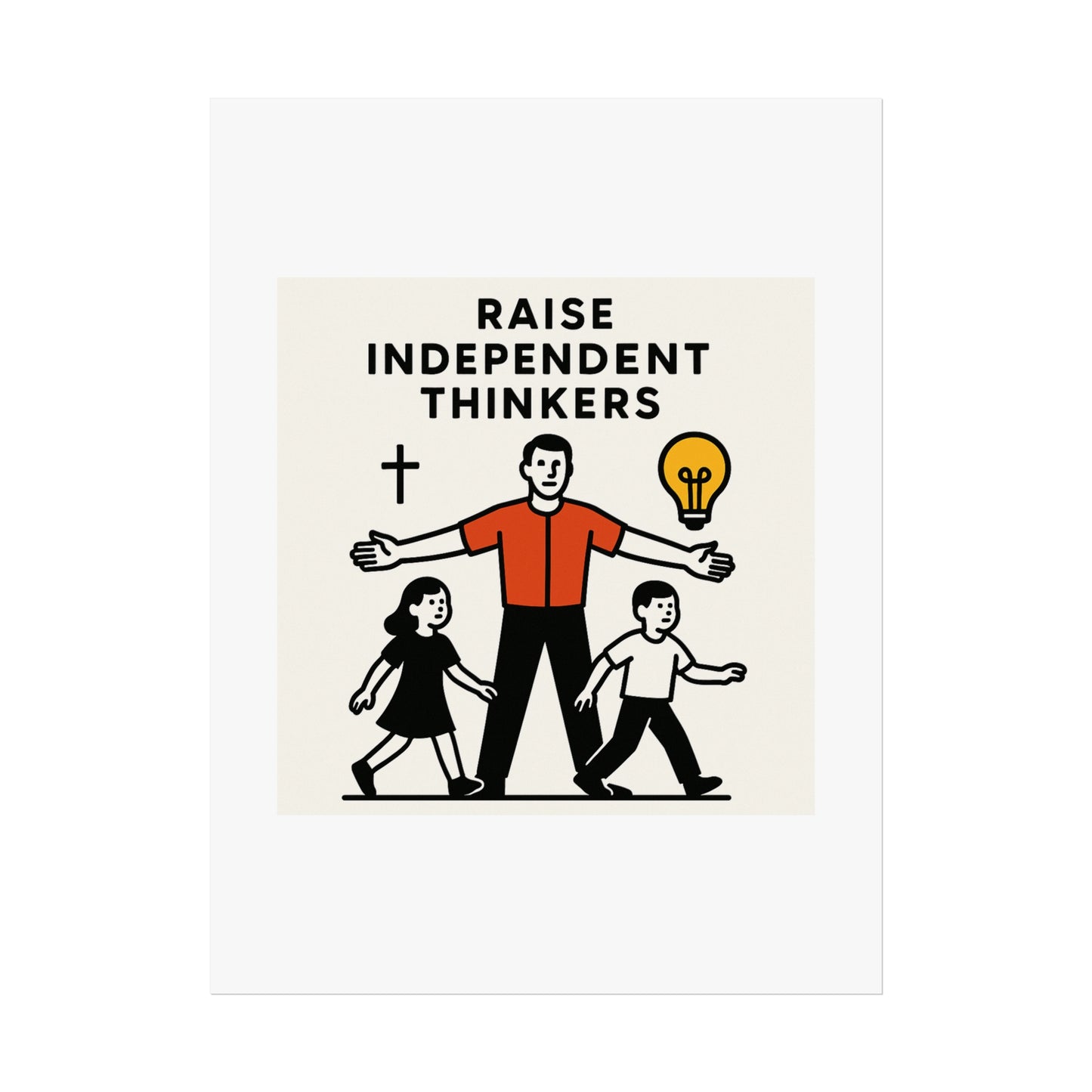 Empowering Homeschool Dads - Modern Minimalist Fine Art Poster