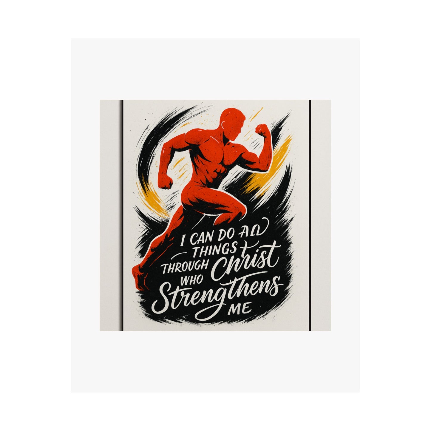 Faith-Fueled Fitness Inspiration Matte Vertical Poster