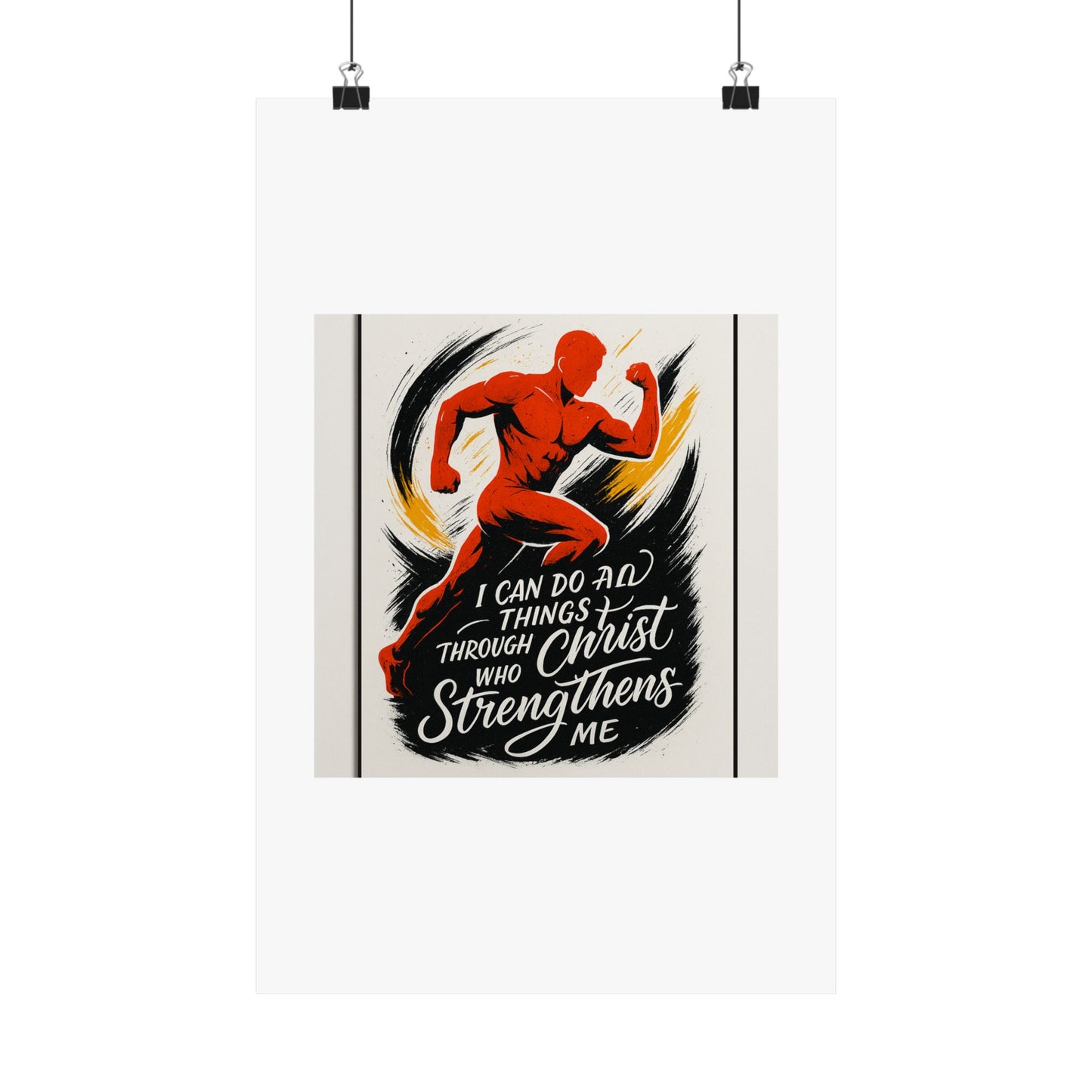 Faith-Fueled Fitness Inspiration Matte Vertical Poster