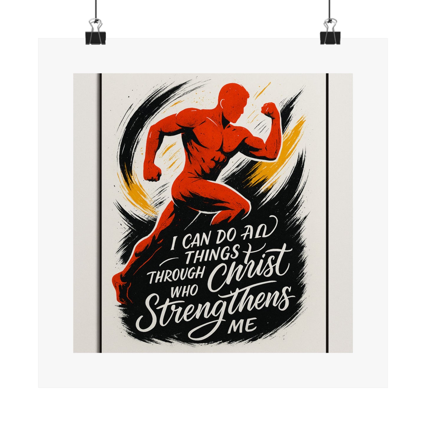 Faith-Fueled Fitness Inspiration Matte Vertical Poster