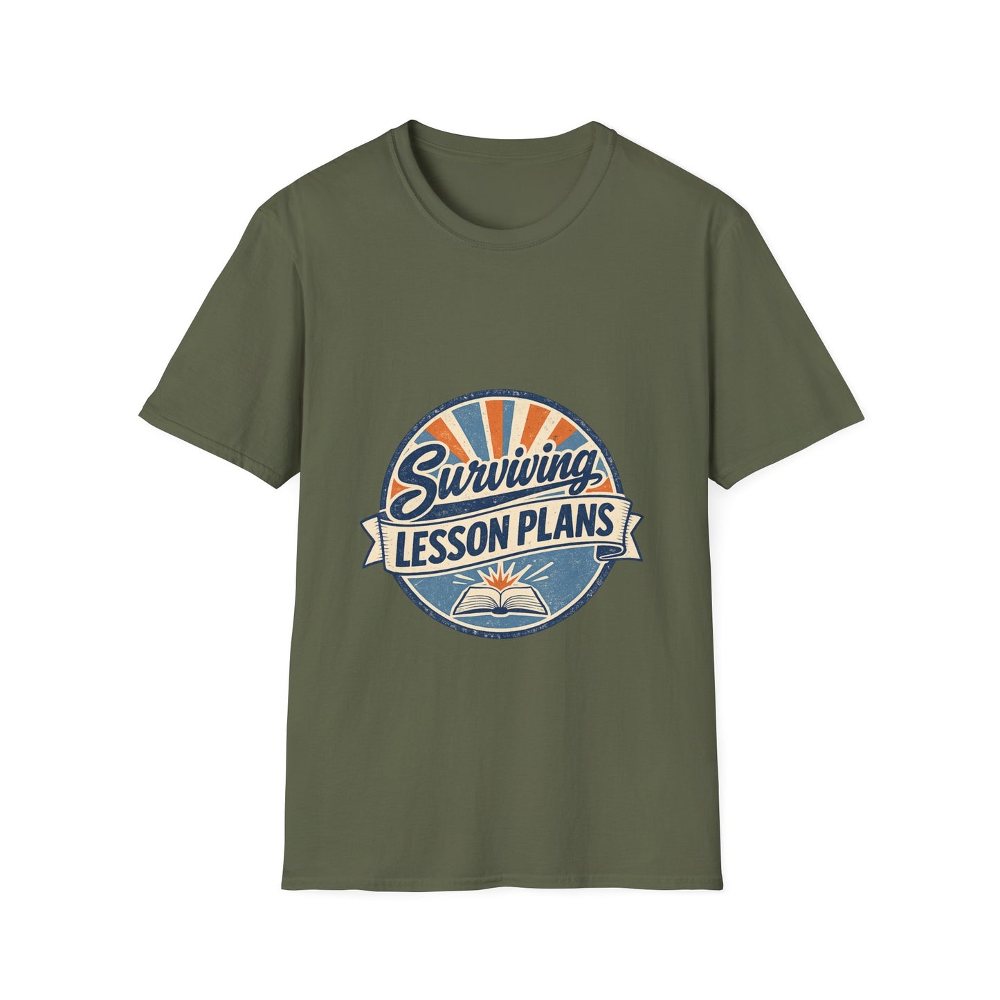Homeschool Dad “Surviving Lesson Plans” Badge Tee — Father's Day Gift