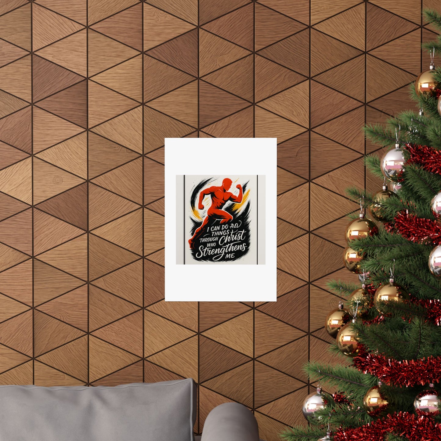 Faith-Fueled Fitness Inspiration Matte Vertical Poster