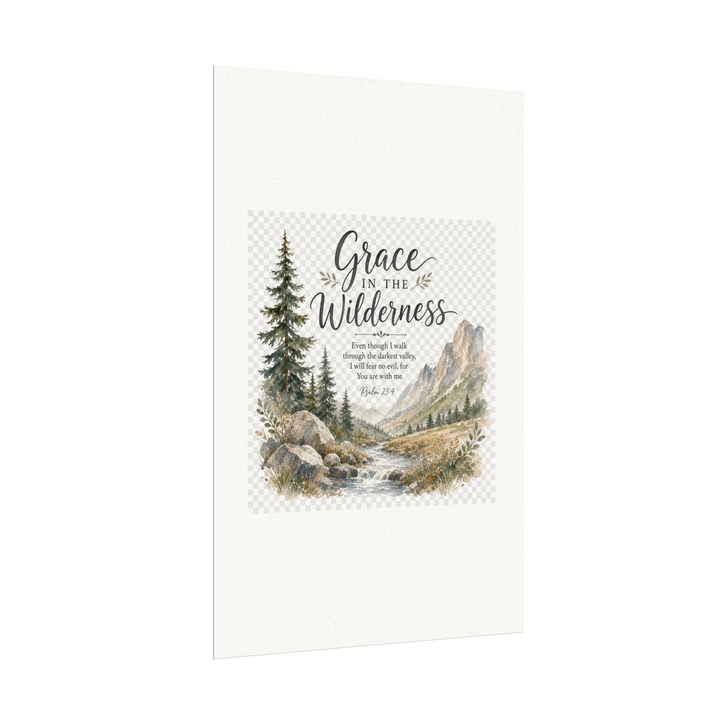 Grace in the Wilderness — Psalm-Inspired Watercolor Printable (8x10, 11x14)