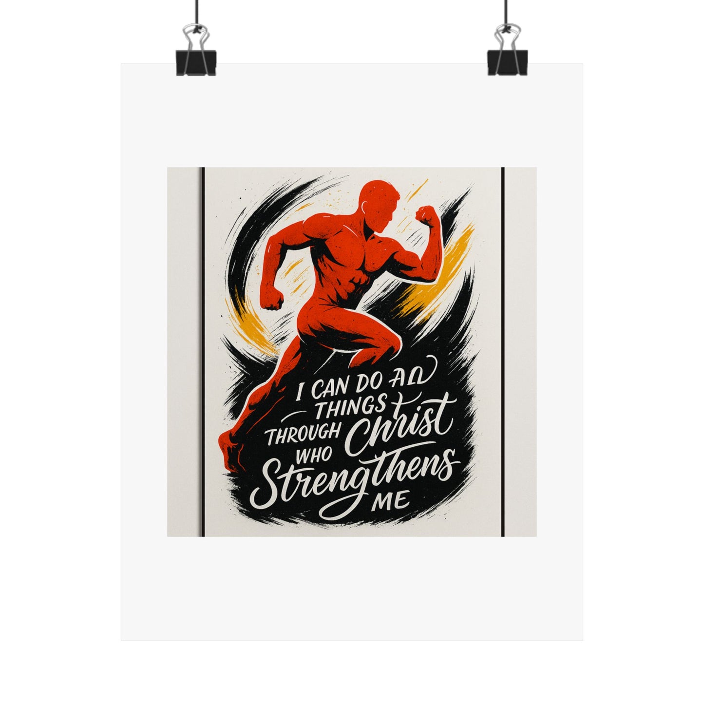 Faith-Fueled Fitness Inspiration Matte Vertical Poster