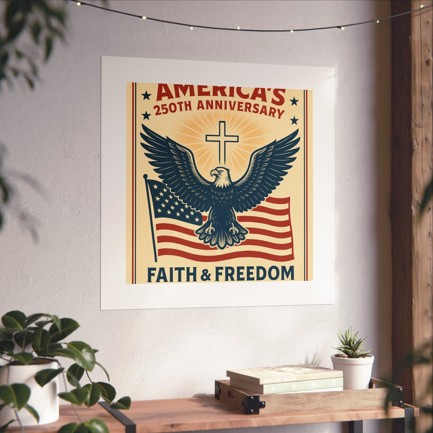 America's 250th Anniversary Fine Art Poster – Faith & Freedom