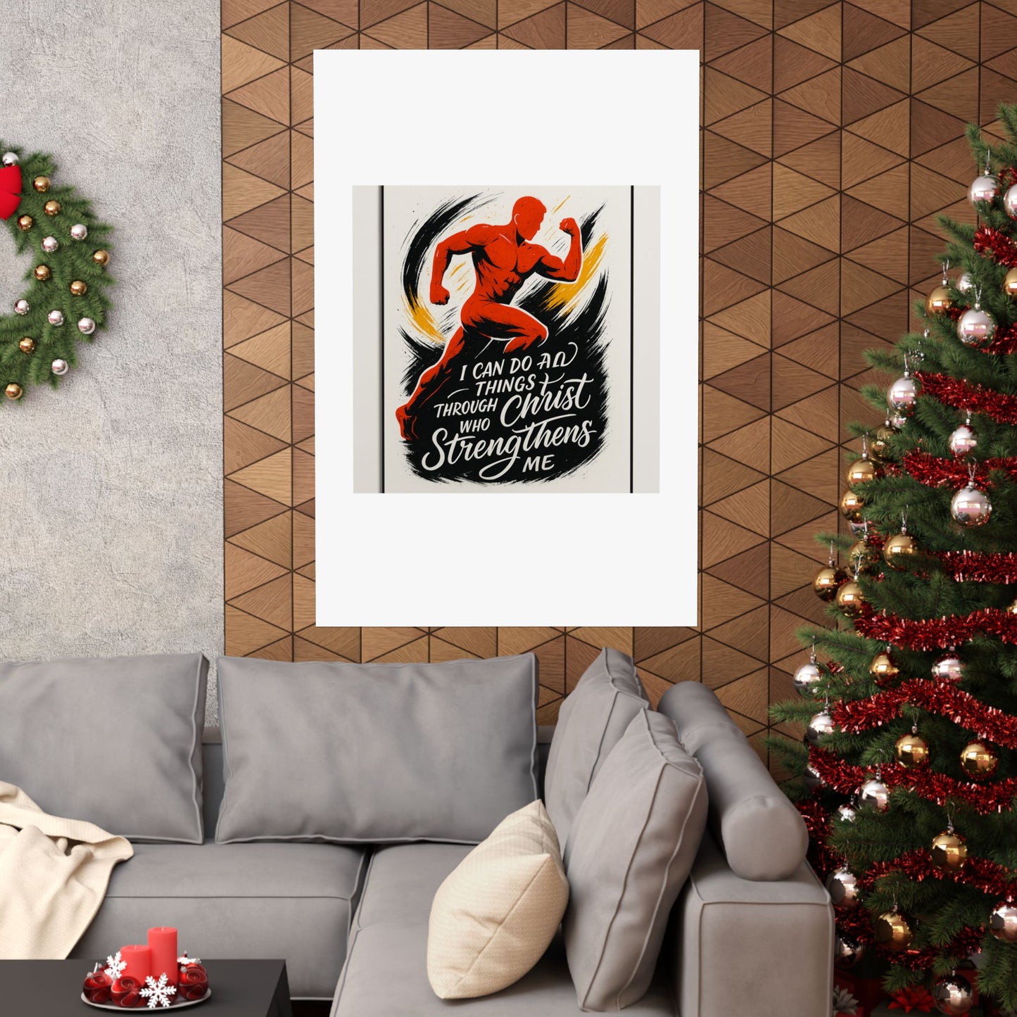 Faith-Fueled Fitness Inspiration Matte Vertical Poster