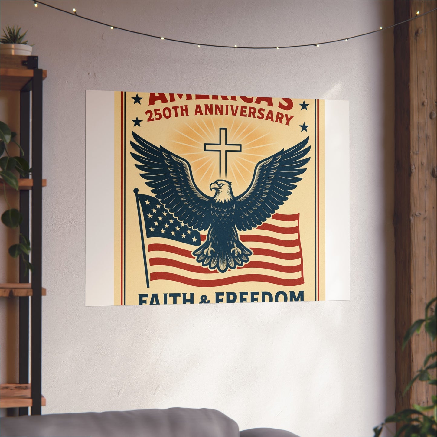 America's 250th Anniversary Fine Art Poster – Faith & Freedom
