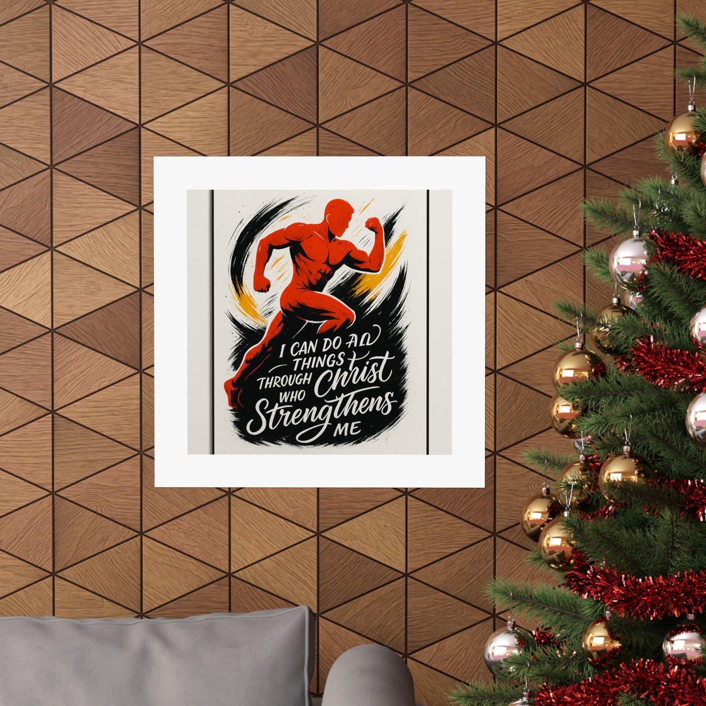 Faith-Fueled Fitness Inspiration Matte Vertical Poster