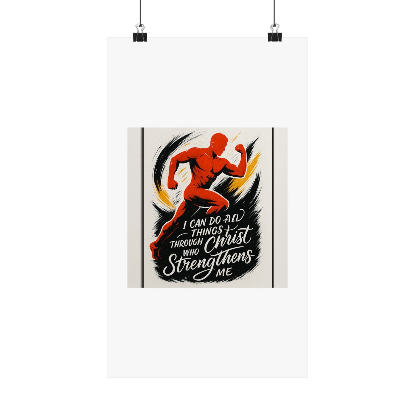 Faith-Fueled Fitness Inspiration Matte Vertical Poster