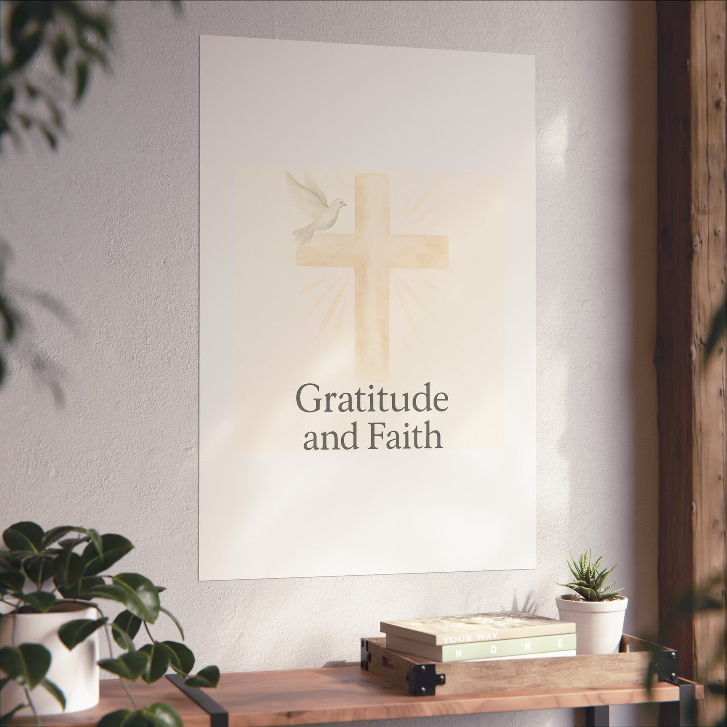 Grateful Hearts – Minimalist Watercolor Fine Art Poster