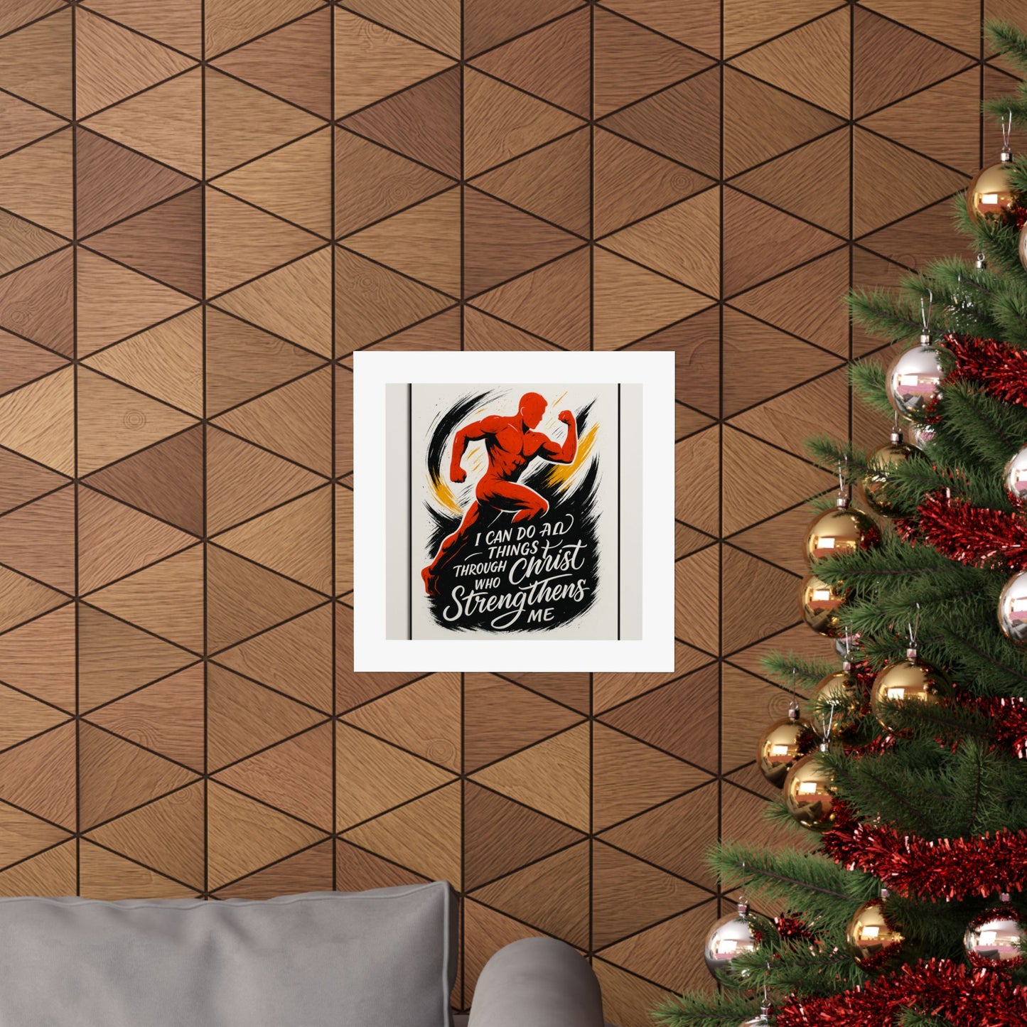 Faith-Fueled Fitness Inspiration Matte Vertical Poster