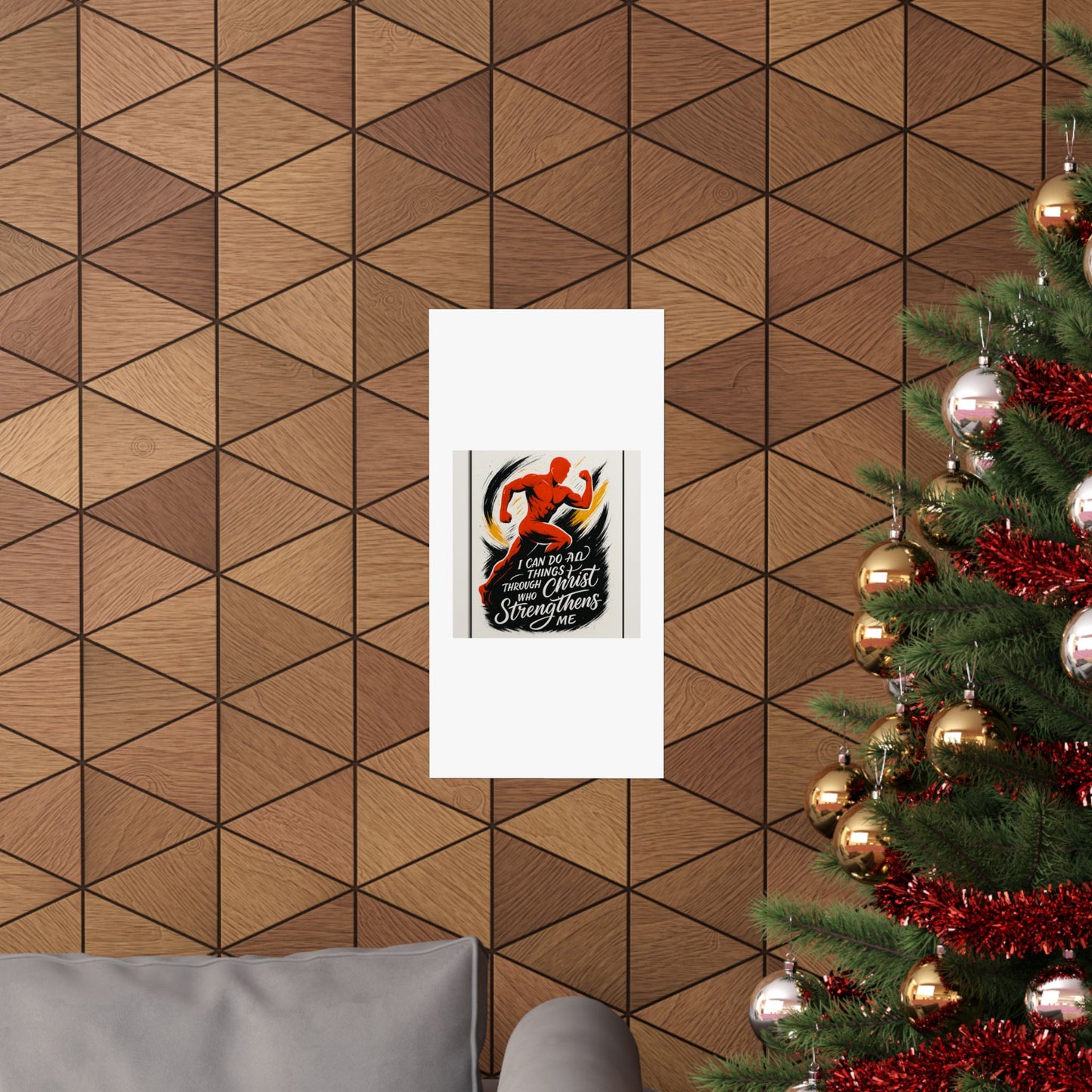 Faith-Fueled Fitness Inspiration Matte Vertical Poster