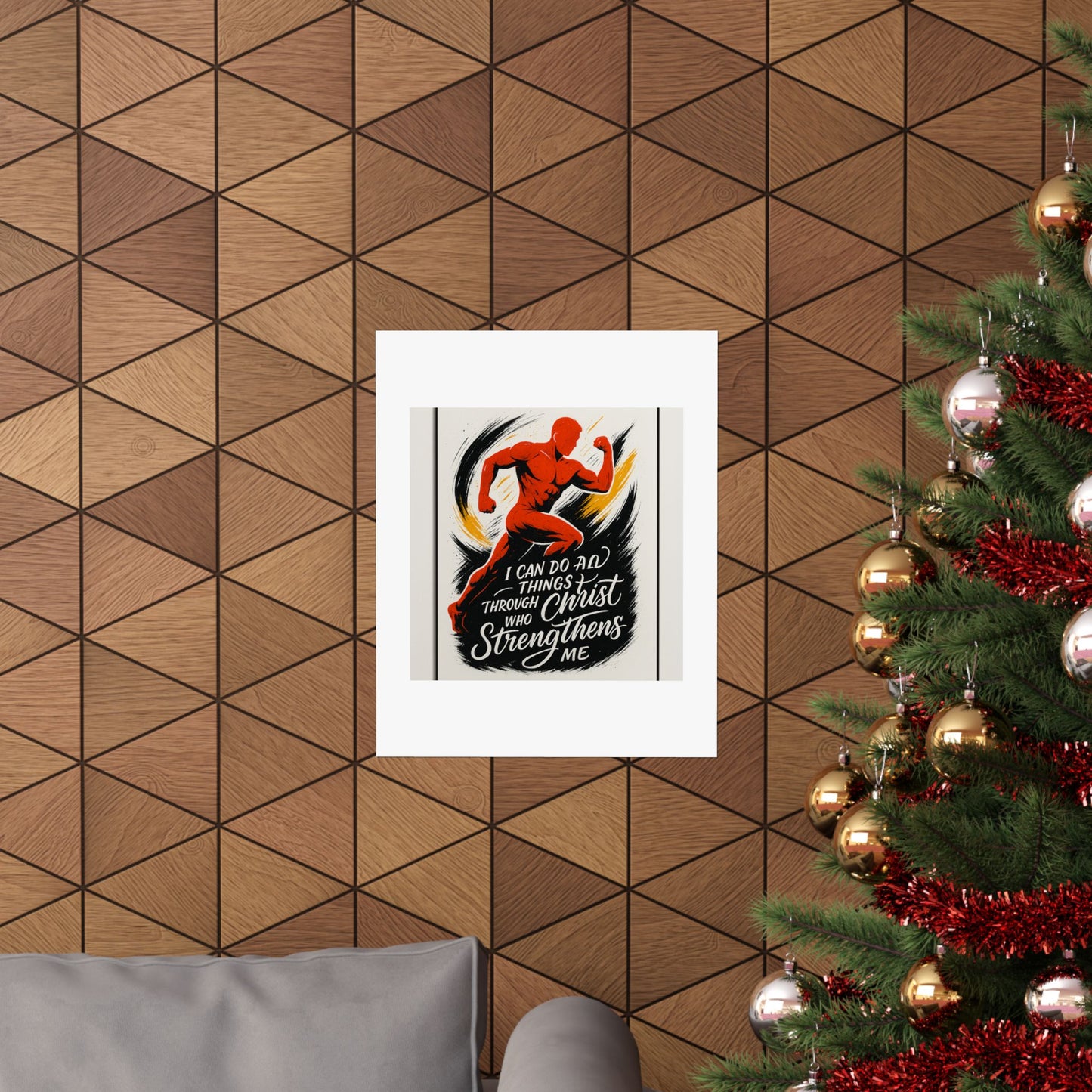 Faith-Fueled Fitness Inspiration Matte Vertical Poster