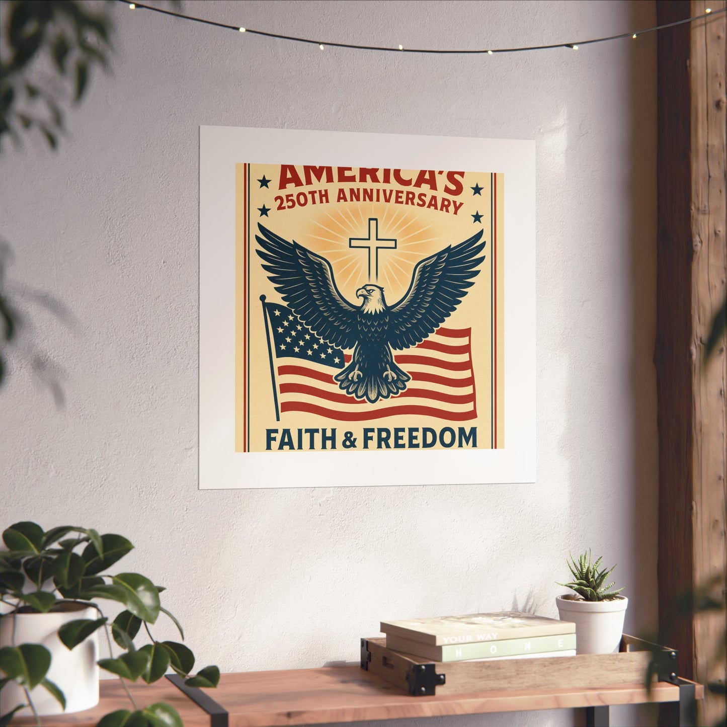 America's 250th Anniversary Fine Art Poster – Faith & Freedom