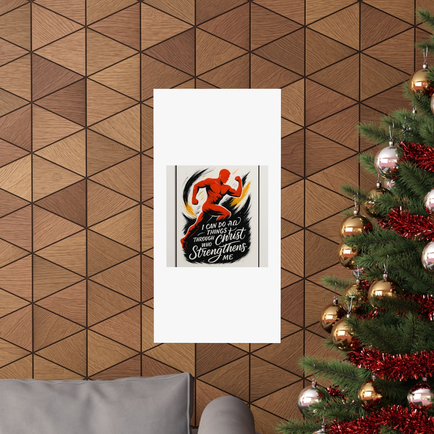 Faith-Fueled Fitness Inspiration Matte Vertical Poster