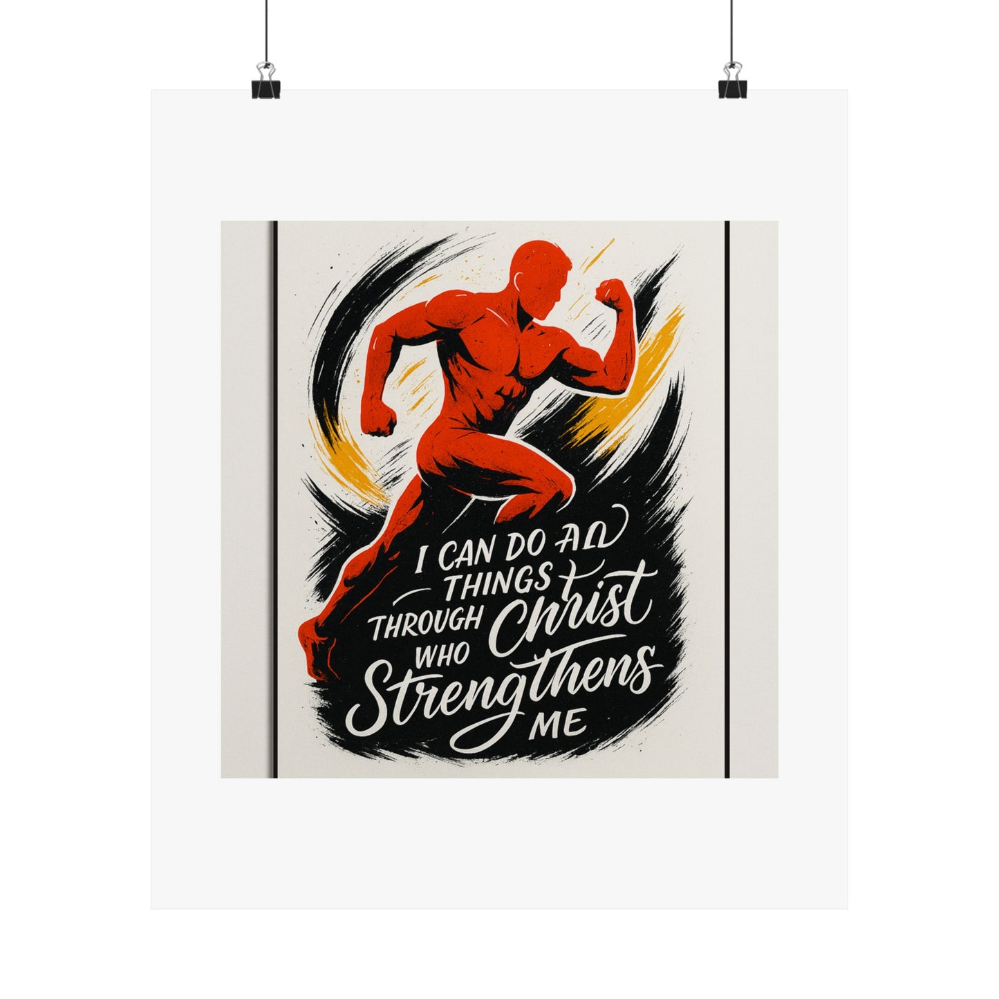 Faith-Fueled Fitness Inspiration Matte Vertical Poster