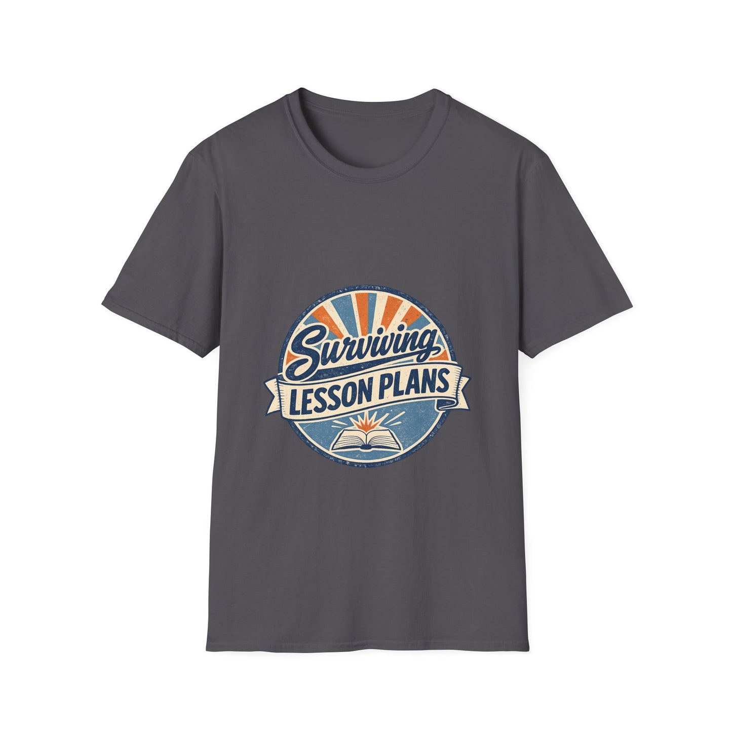Homeschool Dad “Surviving Lesson Plans” Badge Tee — Father's Day Gift