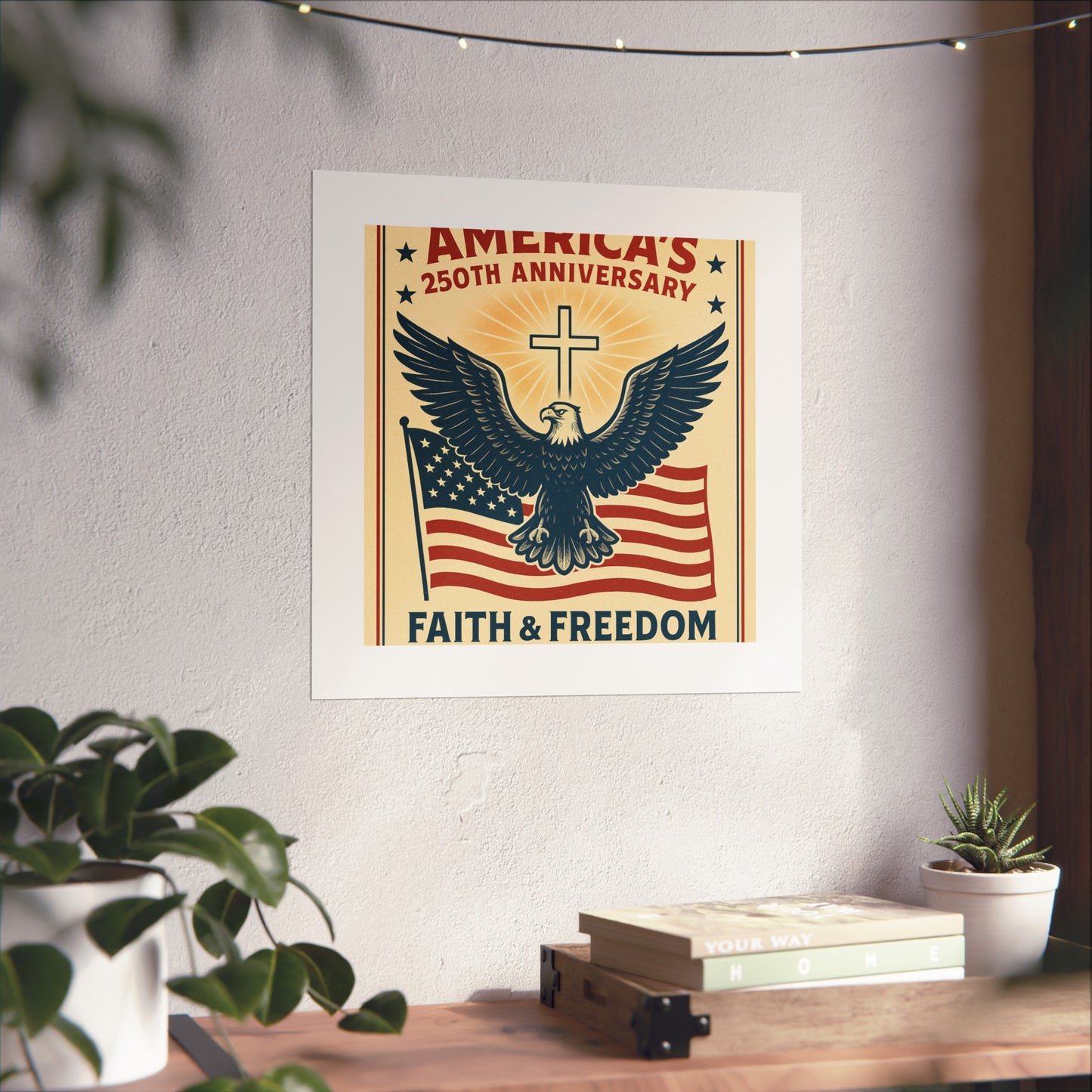America's 250th Anniversary Fine Art Poster – Faith & Freedom
