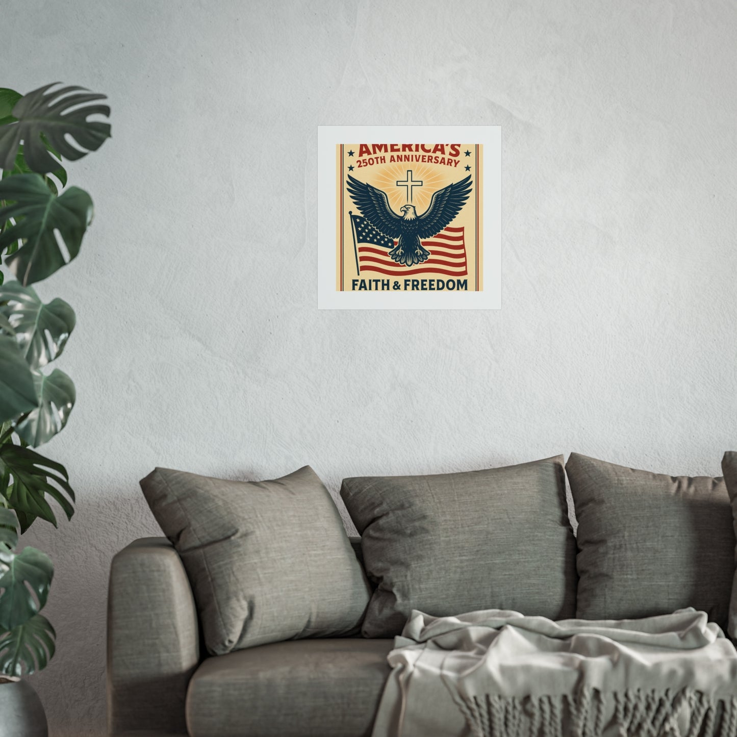 America's 250th Anniversary Fine Art Poster – Faith & Freedom