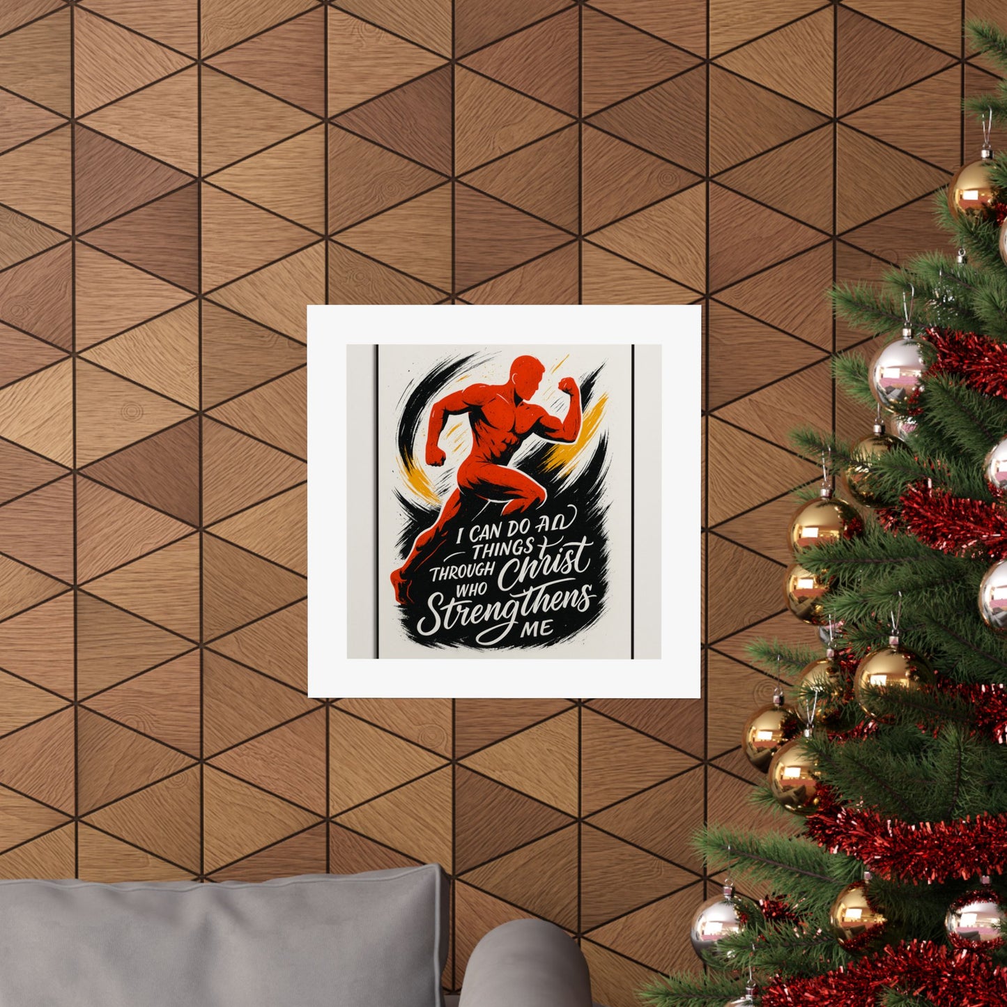 Faith-Fueled Fitness Inspiration Matte Vertical Poster