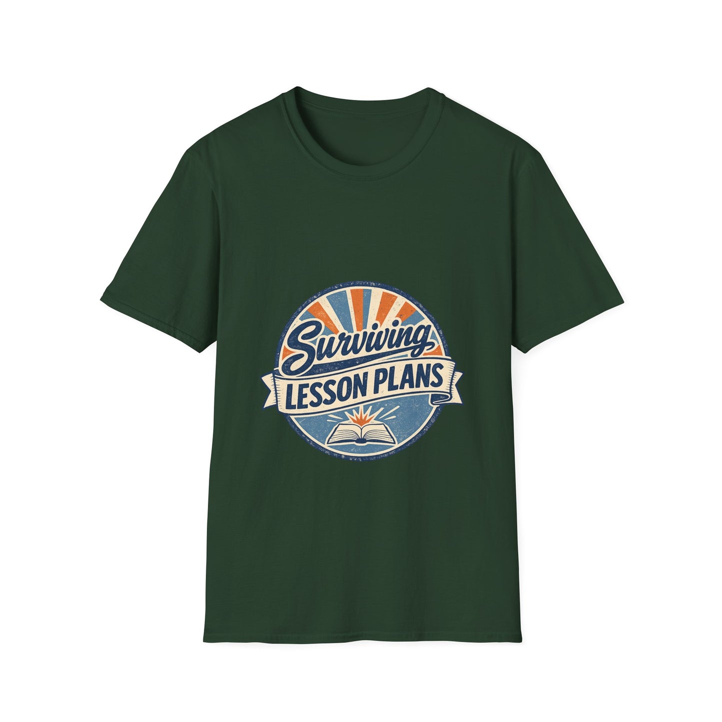 Homeschool Dad “Surviving Lesson Plans” Badge Tee — Father's Day Gift