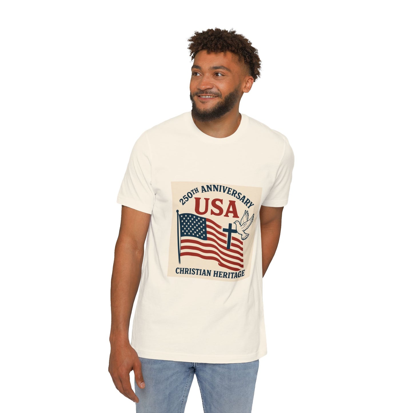 USA 250th Anniversary Vintage Unisex T-Shirt - Christian Heritage Edition